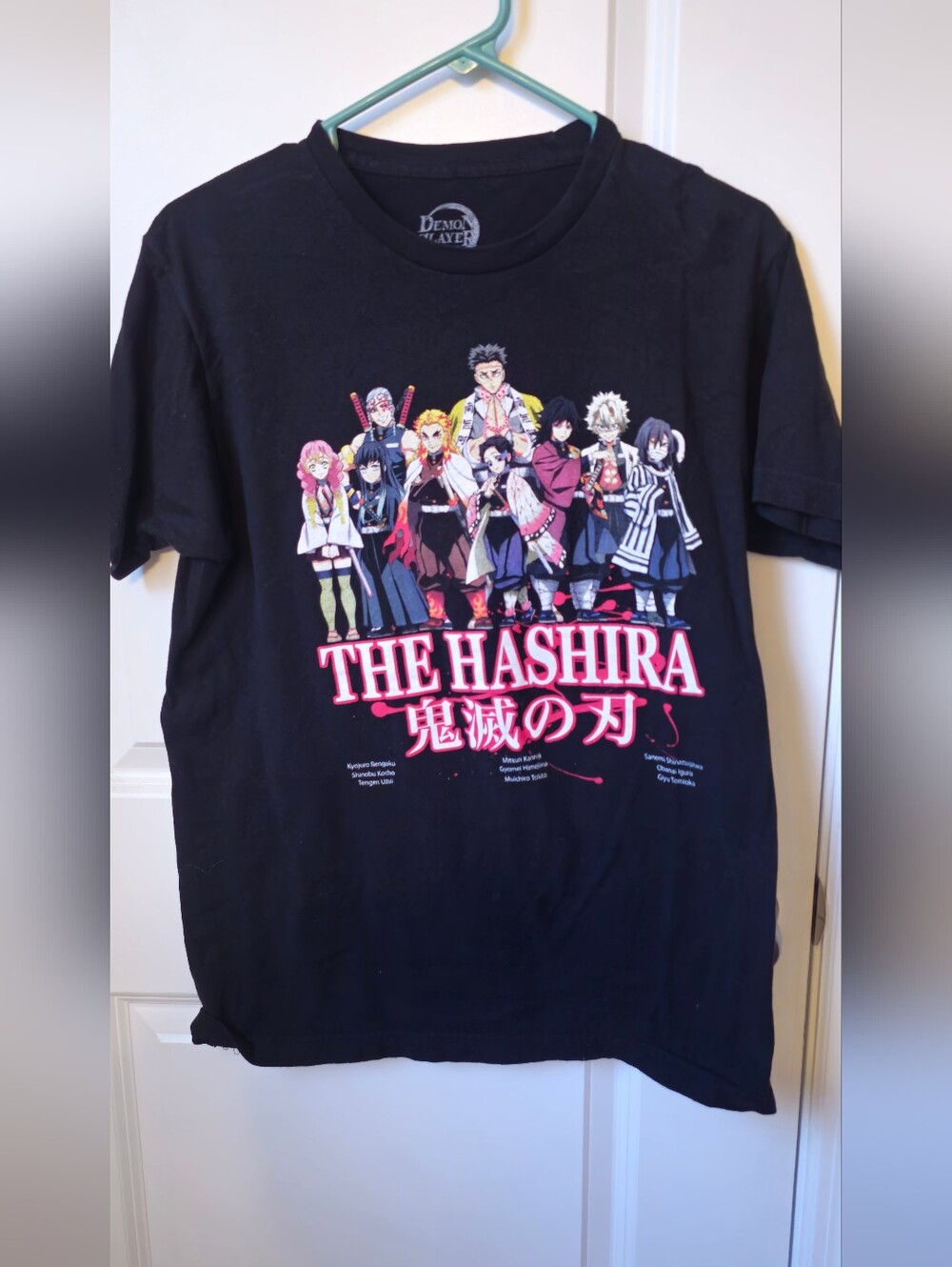 The Hashira Graphic Tee - Black Anime Character Print